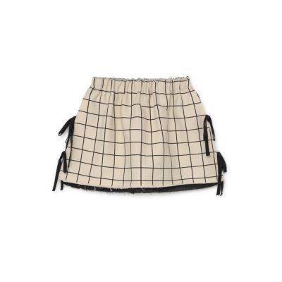 Plaid Mini Skirt Cream and Black by Little Creative Factory