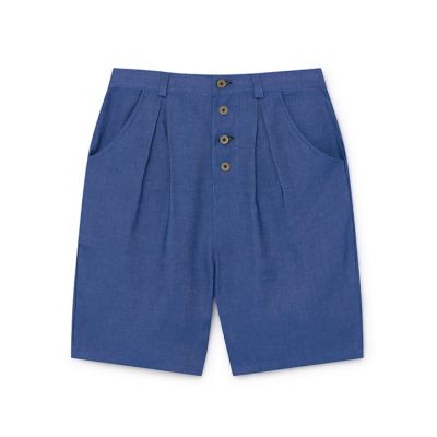 Soft Denim Shorts Blue-4Y