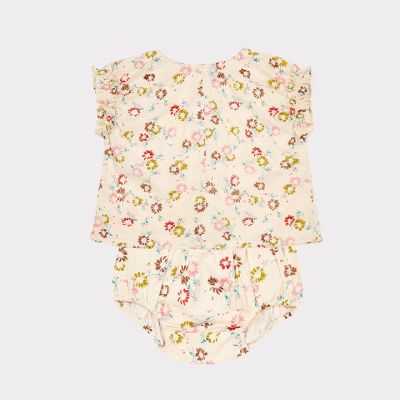 Baby Set Lavender Painted Flower Cream by Caramel-12M