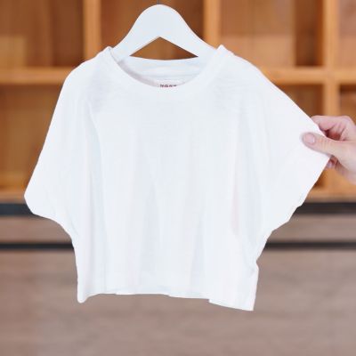 Cropped T-Shirt Morgan White by MAAN
