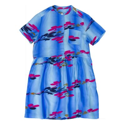 Dress Lentil Blue Red Flowers by Maan