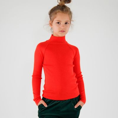 Ribbed High Neck Mia Red by MAAN