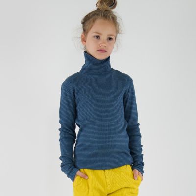 Ribbed Turtleneck Randy Blue by MAAN