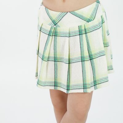 Short Pleated Skirt Mouse Green by MAAN-4Y