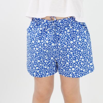 Shorts Otter Blue Flower Print by MAAN