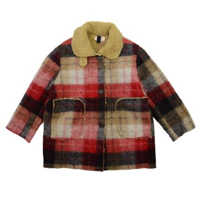 Unisex Coat Cora Red Check by MAAN-6Y