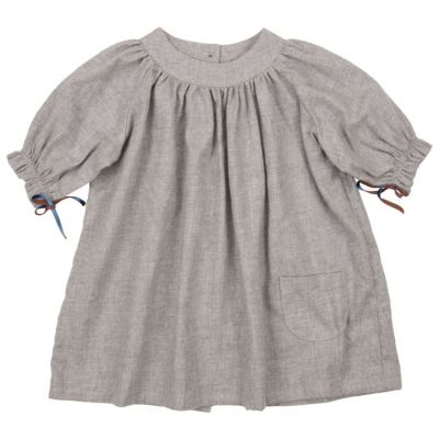 Baby Flannel Dress Lara Light Grey by Makie