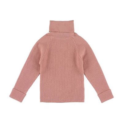 Wool and Cotton Turtleneck Kreta Mirage pink by Morley