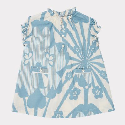 Baby Dress Notting Hill Blue Flower Print-3M