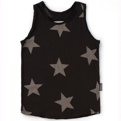 Tank Top with Star Print Black by nununu-2/3Y