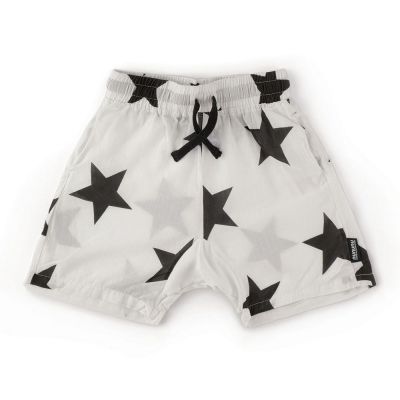 Voile Shorts with Star Print White by nununu-2/3Y