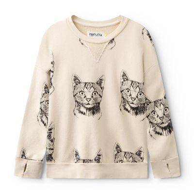 Cool Cat Sweatshirt Natural by nununu