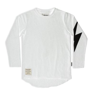 Long Sleeved T-Shirt Bolt White by nununu-2/3Y