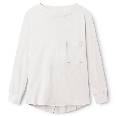 Pocket Shirt White by nununu-3/4Y