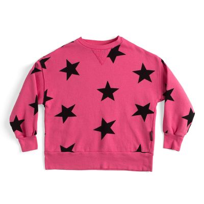 Star Sweatshirt Hot Pink by nununu