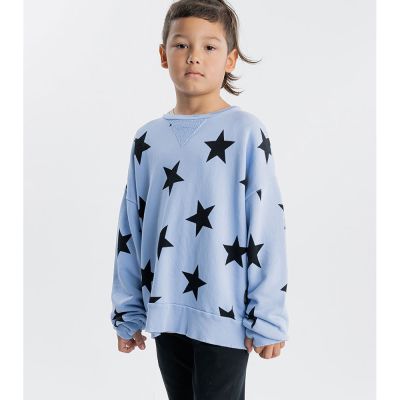 Star Sweatshirt Foggy Blue by nununu