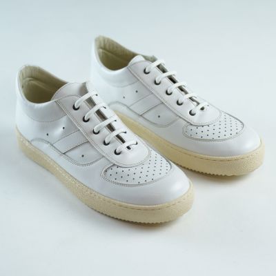 Leather Sneakers White by Pepe Children Shoes