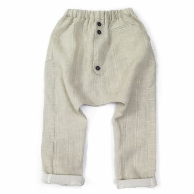 Baggy Trousers Piro Beige Stripes-4Y