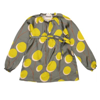 Blouse Hubble Grey Yellow Dots by Touriste-3Y