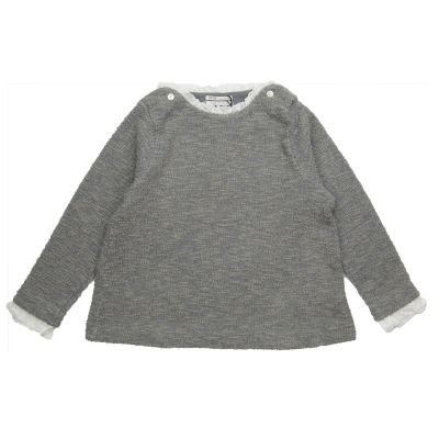 Fluffy Layered Pullover Grey by Fith