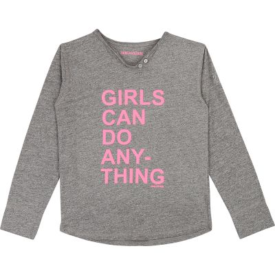 T-Shirt Boxo Grey Melange Pink Print by Zadig & Voltaire-4Y