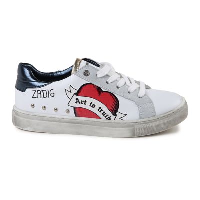 Leather Sneakers White by Zadig & Voltaire
