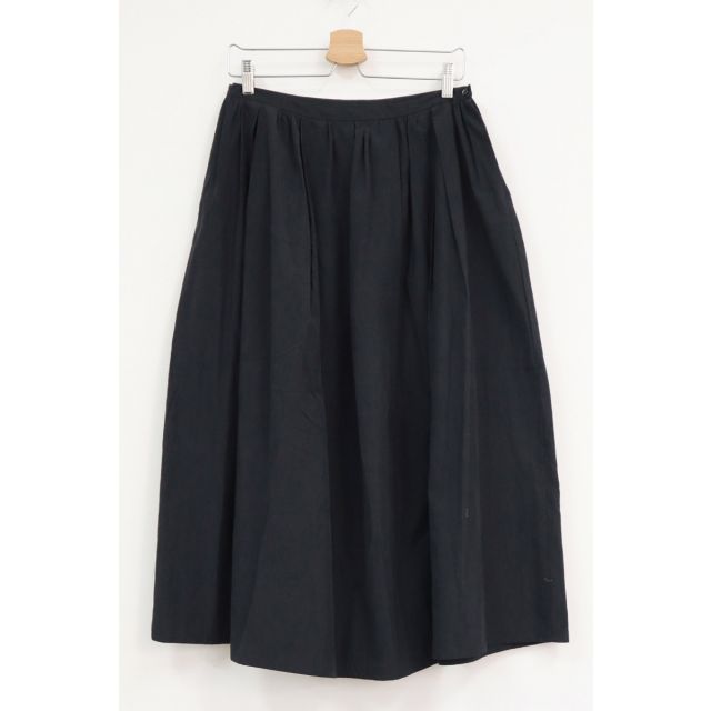 Tucked Maxi Skirt Black Navy by Toujours