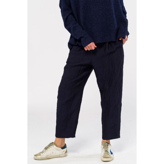 Linen and Wool Trousers Indigo by ApuntoB