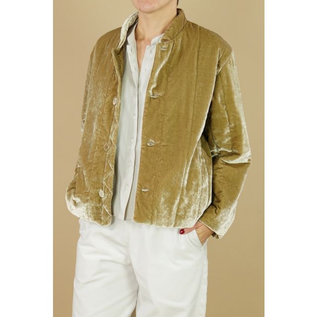 Silk Velvet Jacket Giulio Oignon Gold by Ecole de Curiosites