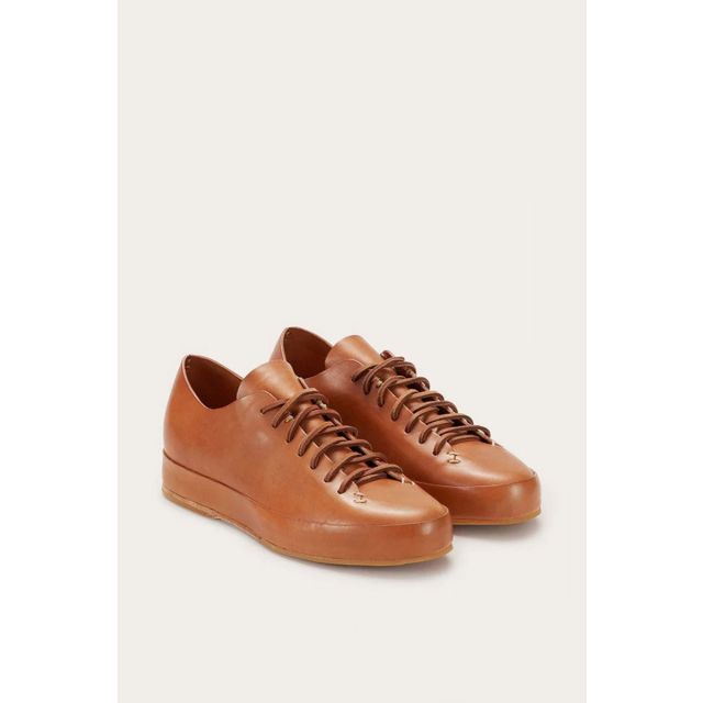 Hand Sewn Low Rubber Sneakers Tan by Feit