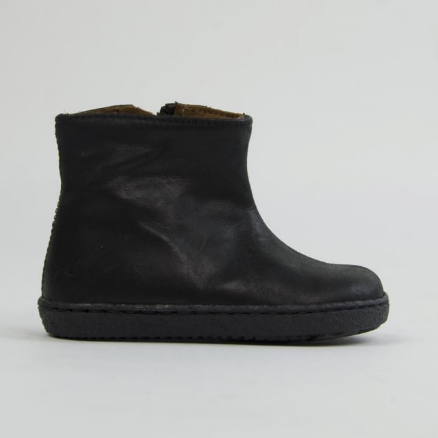 Leather Baby Boots With Zip Black by Pepe Children Shoes