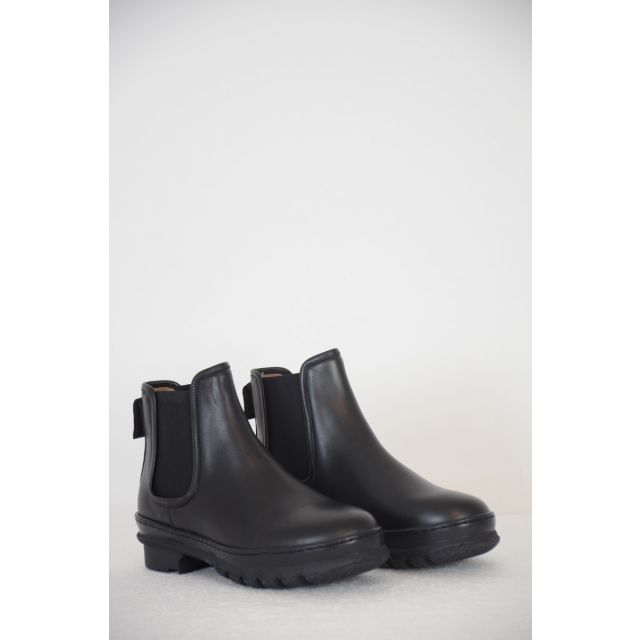 Leather Ankle Garden Boots Black by LEGRES