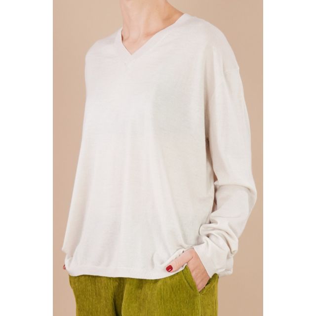 Fine Cashmere Oversized Pullover Wim Cloud by Manuelle Guibal