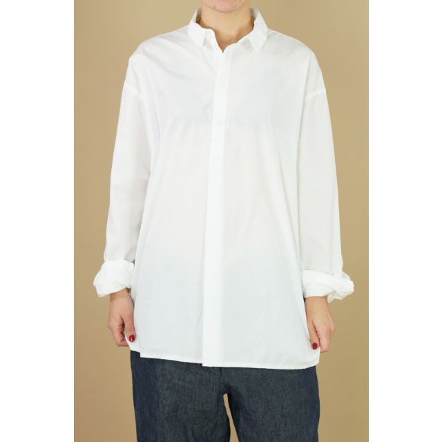 Oversized Shirt Boni Uni Optic White by Manuelle Guibal