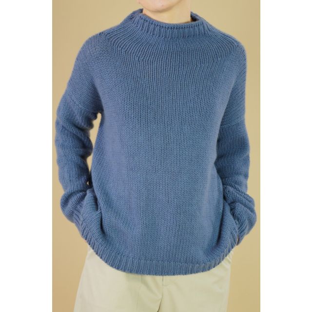 High Neckline Soft Cashmere Sweater Safir by Private0204