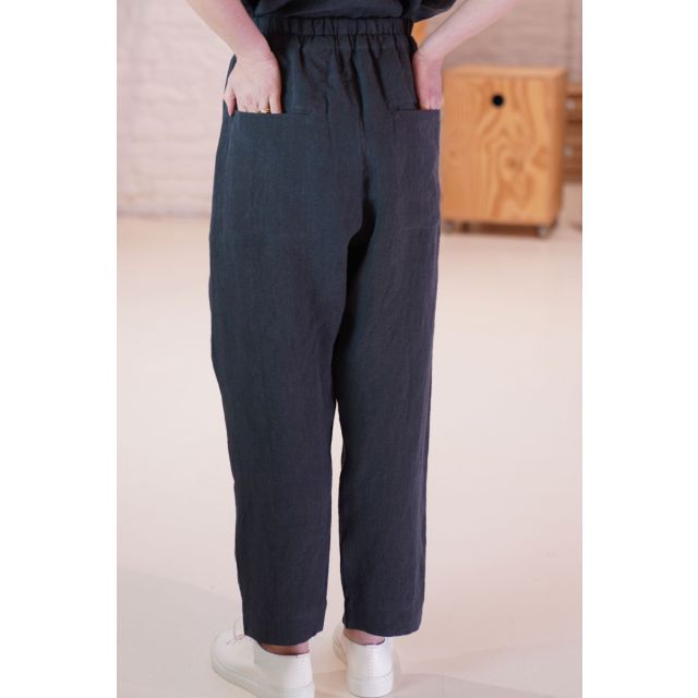 Papermaker Trousers Laundered Linen Pewter by Toogood