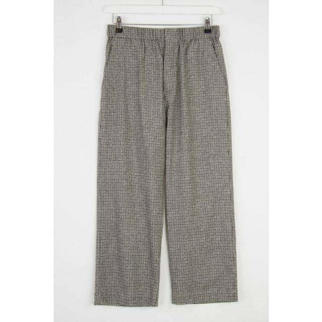 Wool and Silk Easy Trousers Check by Toujours